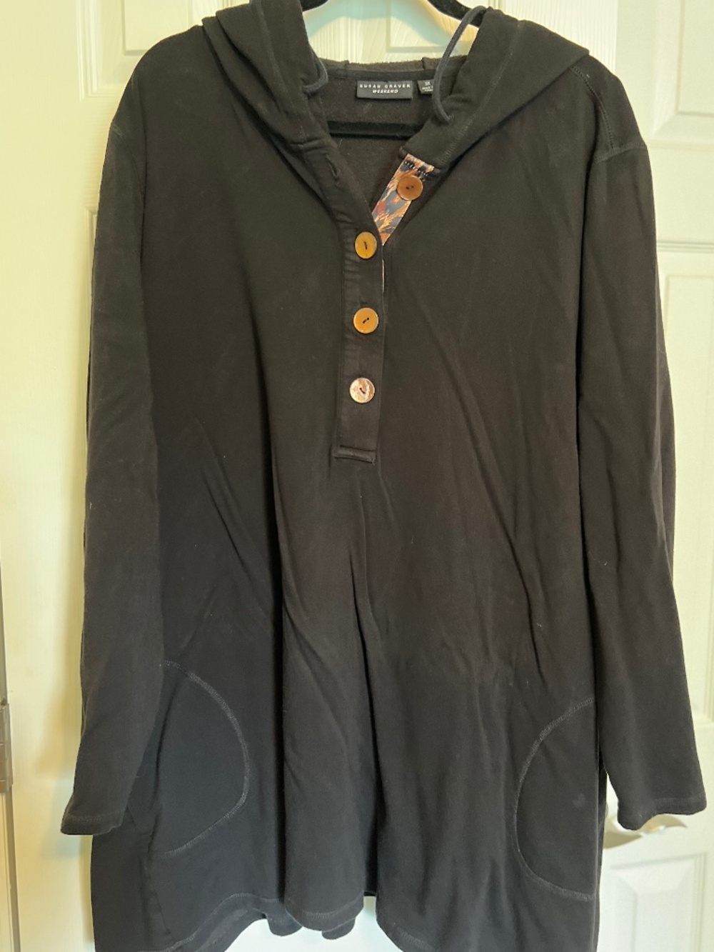 Susan Graver Weekend 3X Hoodie Top